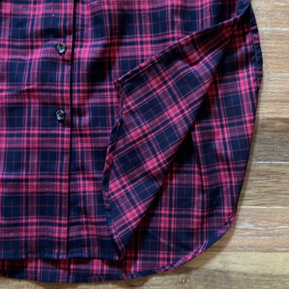 Billy T Plaid Button Down Shirt Dress - Picture 3 of 15